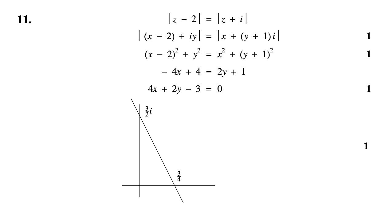 2007 Question 11 Marking Instructions