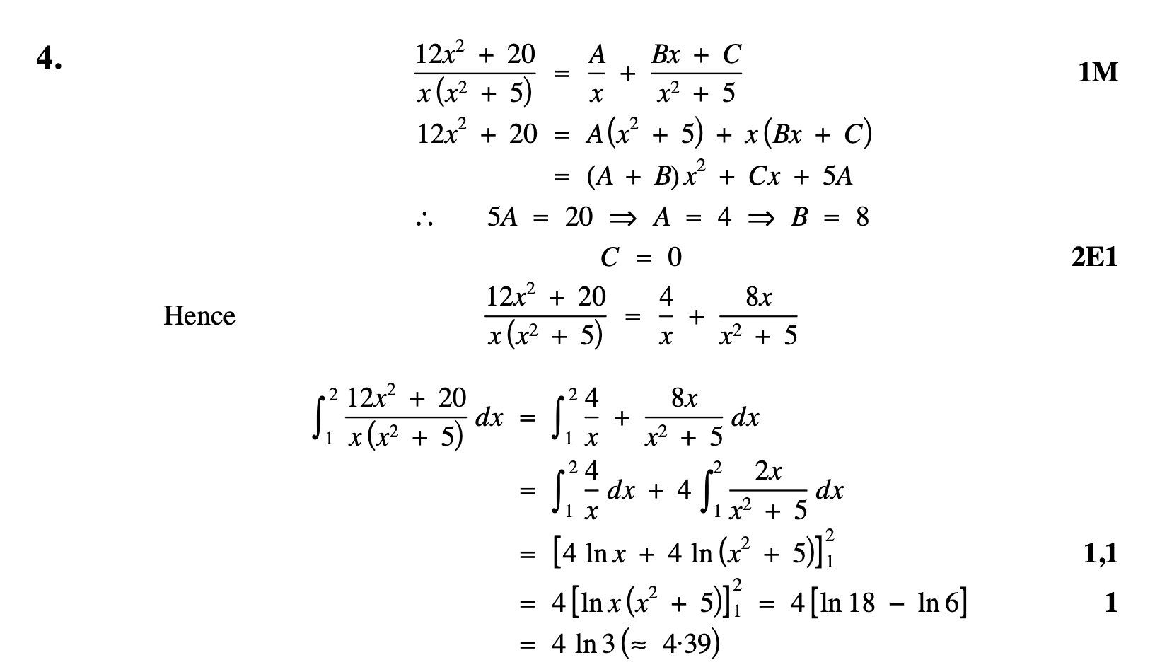 2008 Question 4 Marking Instructions