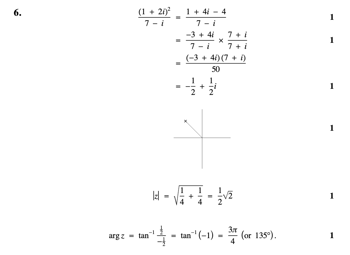 2009 Question 6 Marking Instructions