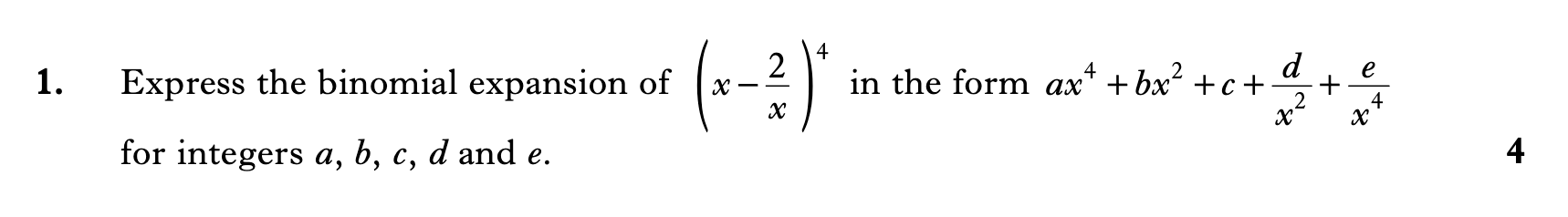 2007 Question 1