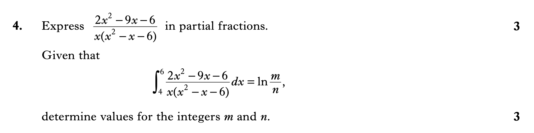 2007 Question 4