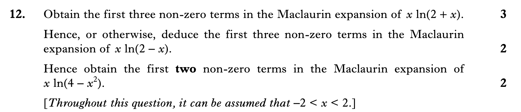 2008 Question 12