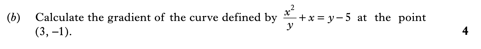 2009 Question 1b