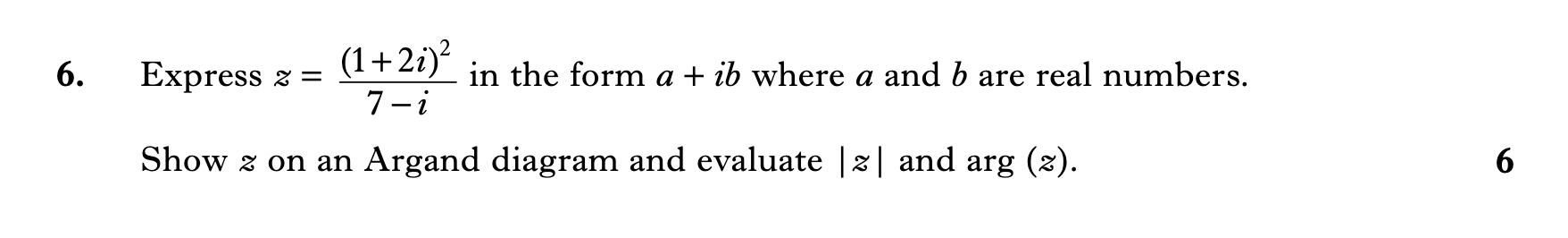 2009 Question 6