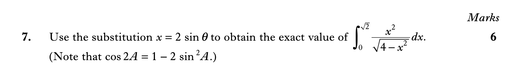 2009 Question 7