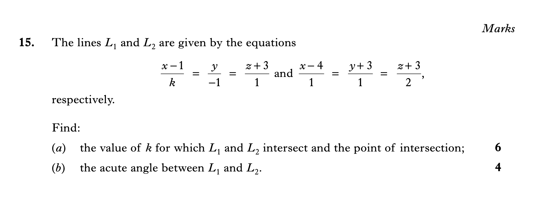 2011 Question 15