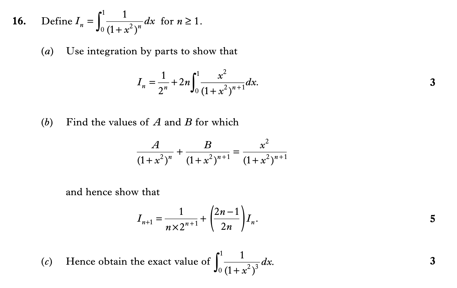 2011 Question 16