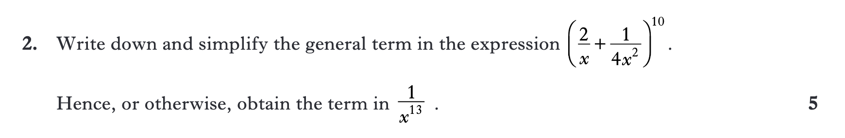 2014 Question 2