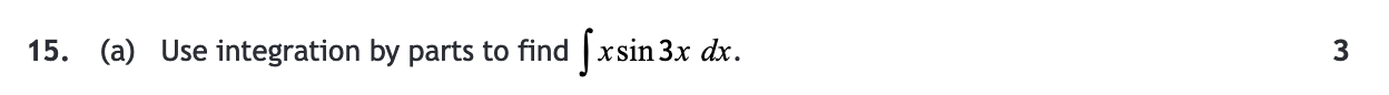 2018 Question 15a